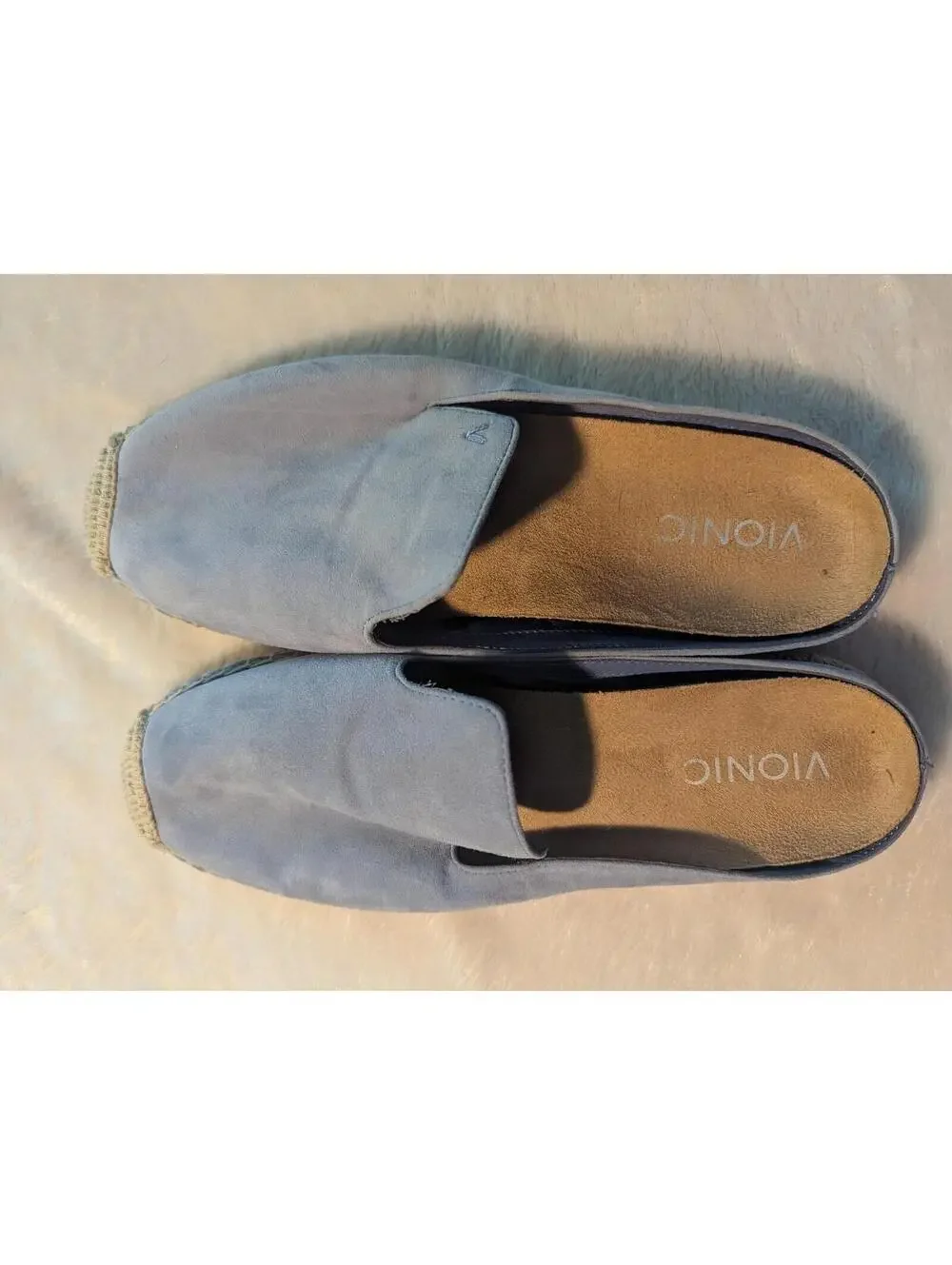 Vionic Blue Slip-On Espadrille Mules